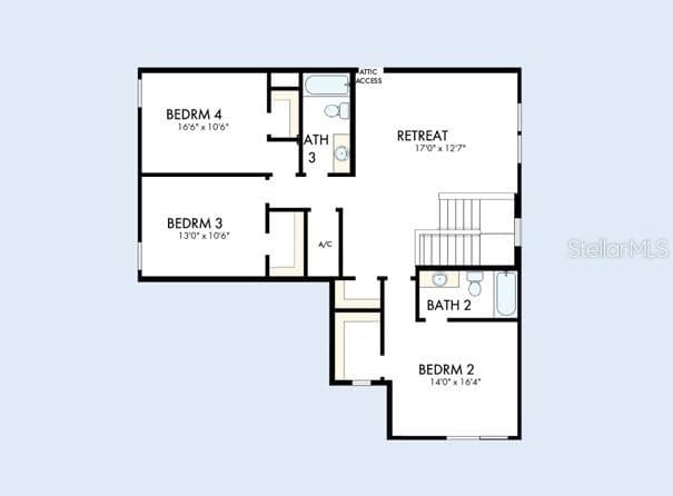 Floor Plan Second Floor - 5641 COOPERS HAWK CT, ST CLOUD
