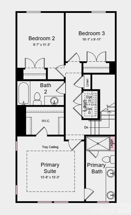 Additional Highlights include: Storage at second floor and shower ledge at primary bath. - 2025 Hawksworth Lane, Charlotte