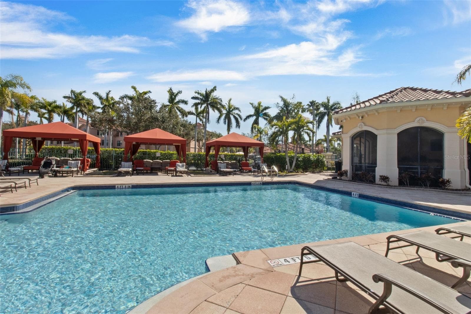 resort-style pool with cabanas - 2709 VIA CIPRIANI #532B, CLEARWATER