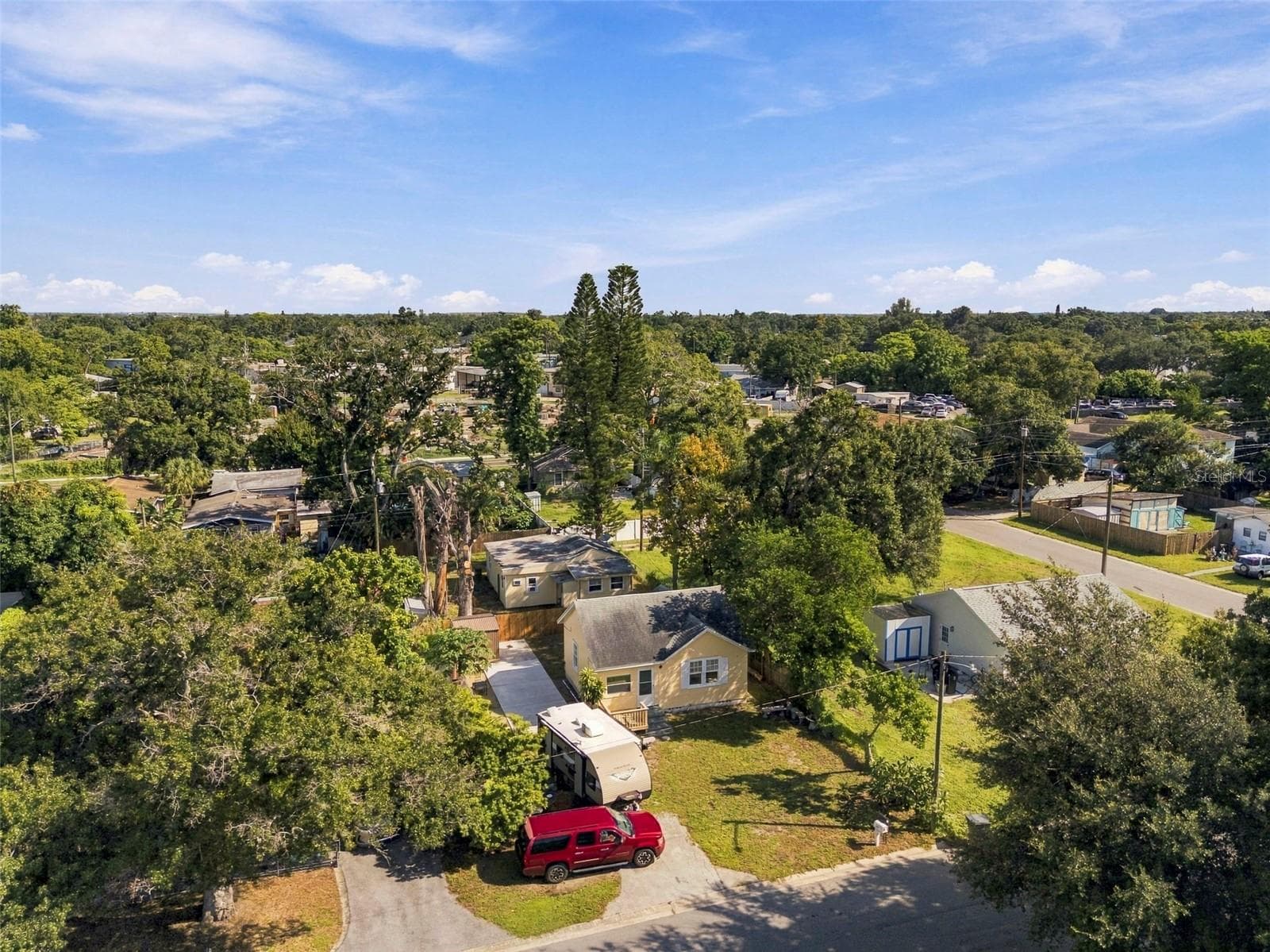 Aerial view of the property and surrounding area - 3939 45TH AVE N, ST PETERSBURG