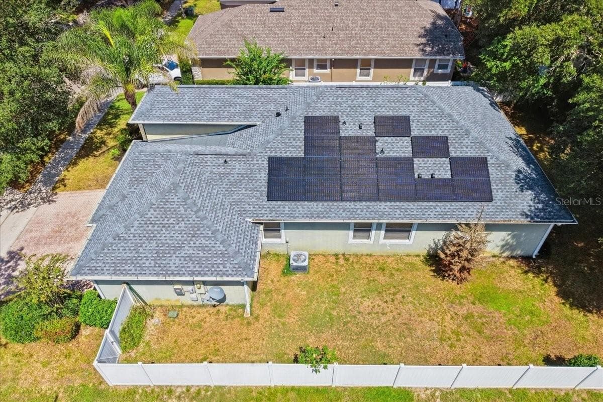 aerial/solar/side yard - 145 SADDLEBROOK WAY, DELAND