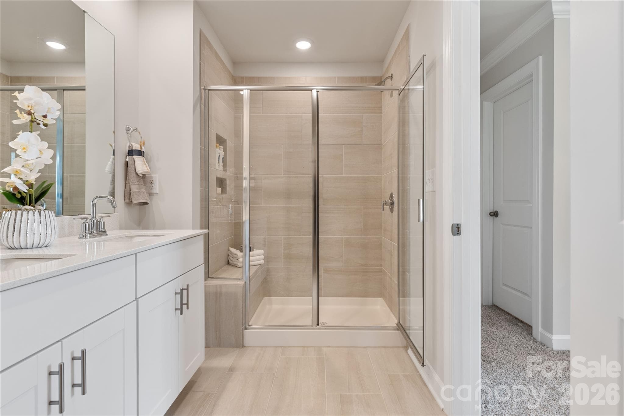 Photos are not of the actual home, but are photos of the builder home with same floorplan with - 8228 Hidden Springs Trail, Charlotte