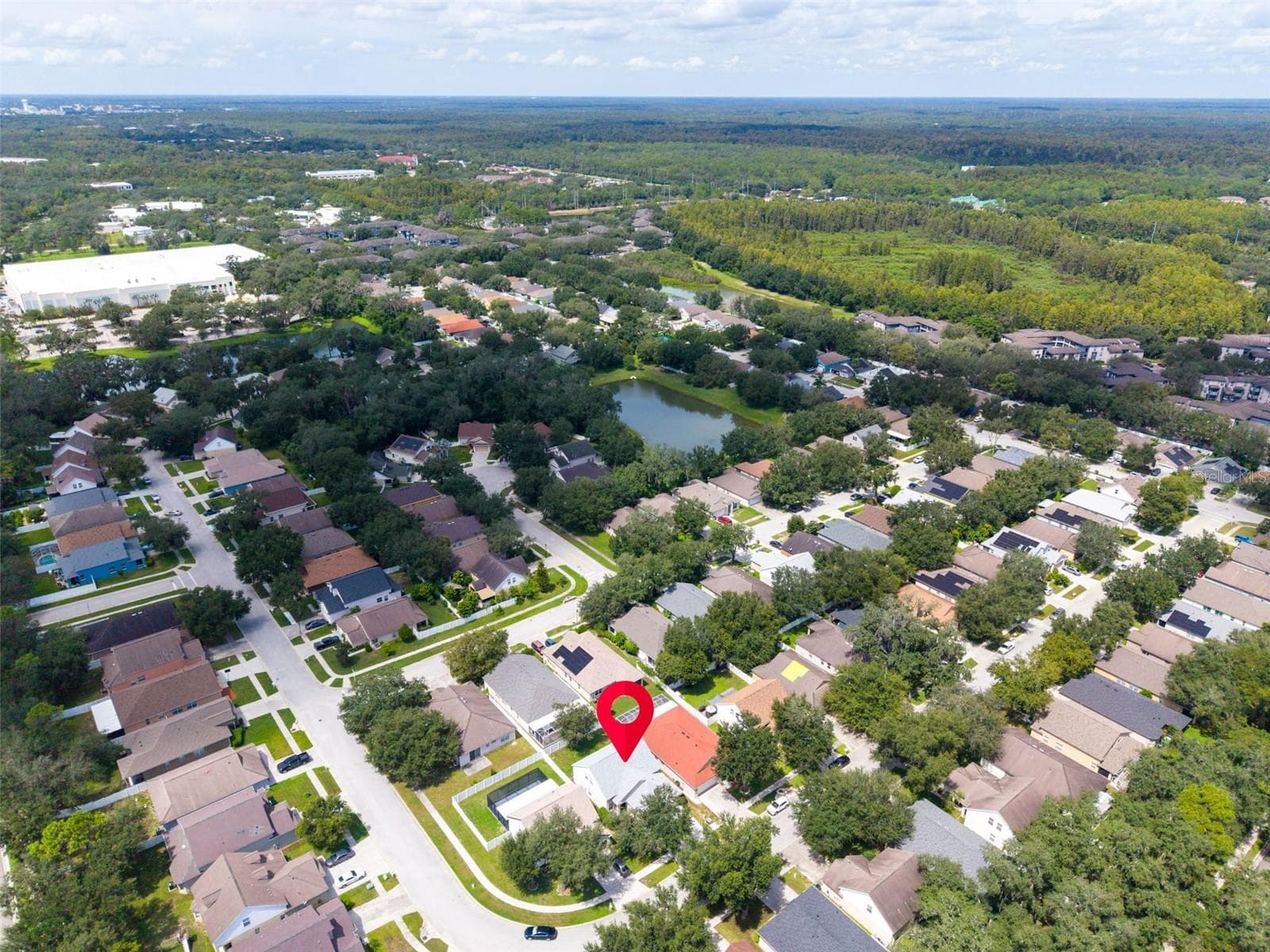 Aerial View - 13028 TERRACE SPRINGS DR, TEMPLE TERRACE