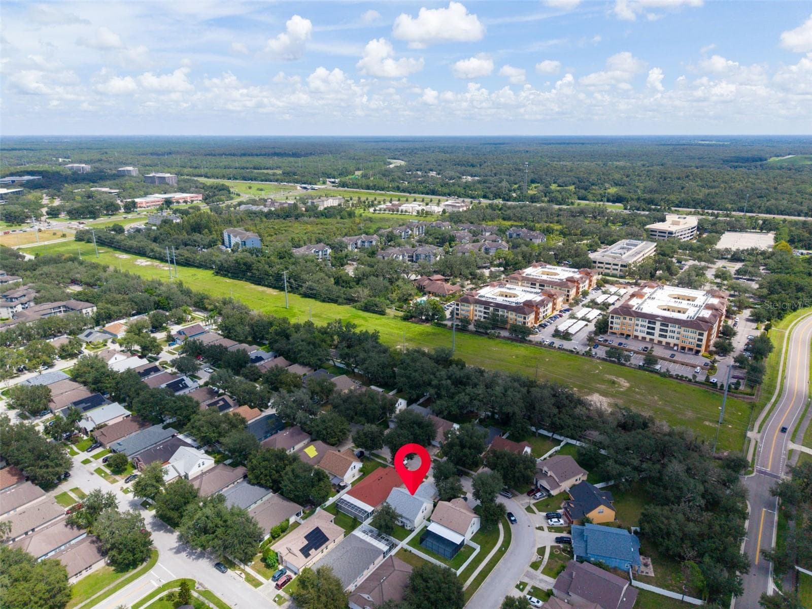 Aerial View - 13028 TERRACE SPRINGS DR, TEMPLE TERRACE