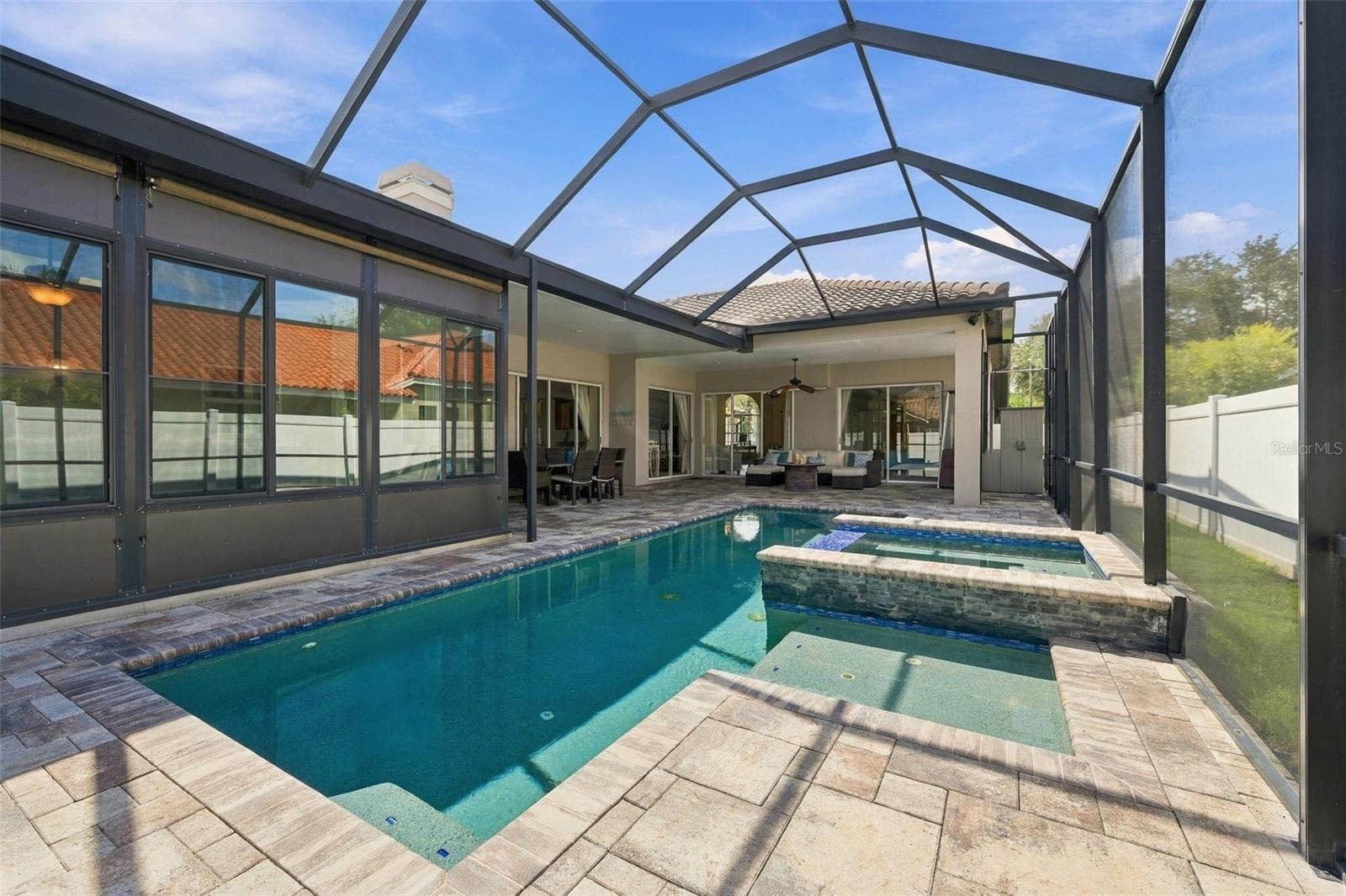 2 sun shelves and bench in Sport style pool - 2966 HILLCREEK CIR S, CLEARWATER