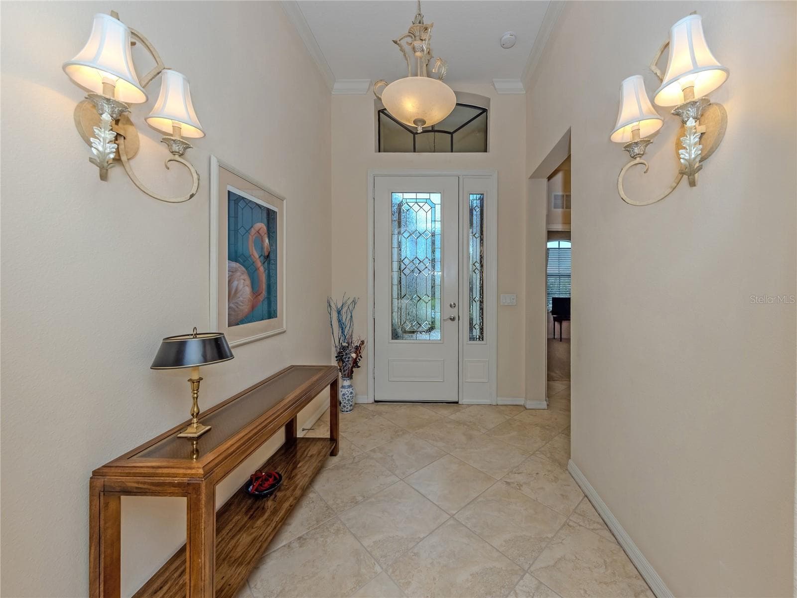 Wide Open Foyer, with Glass cut fancy door - 20702 CAPELLO DR, VENICE