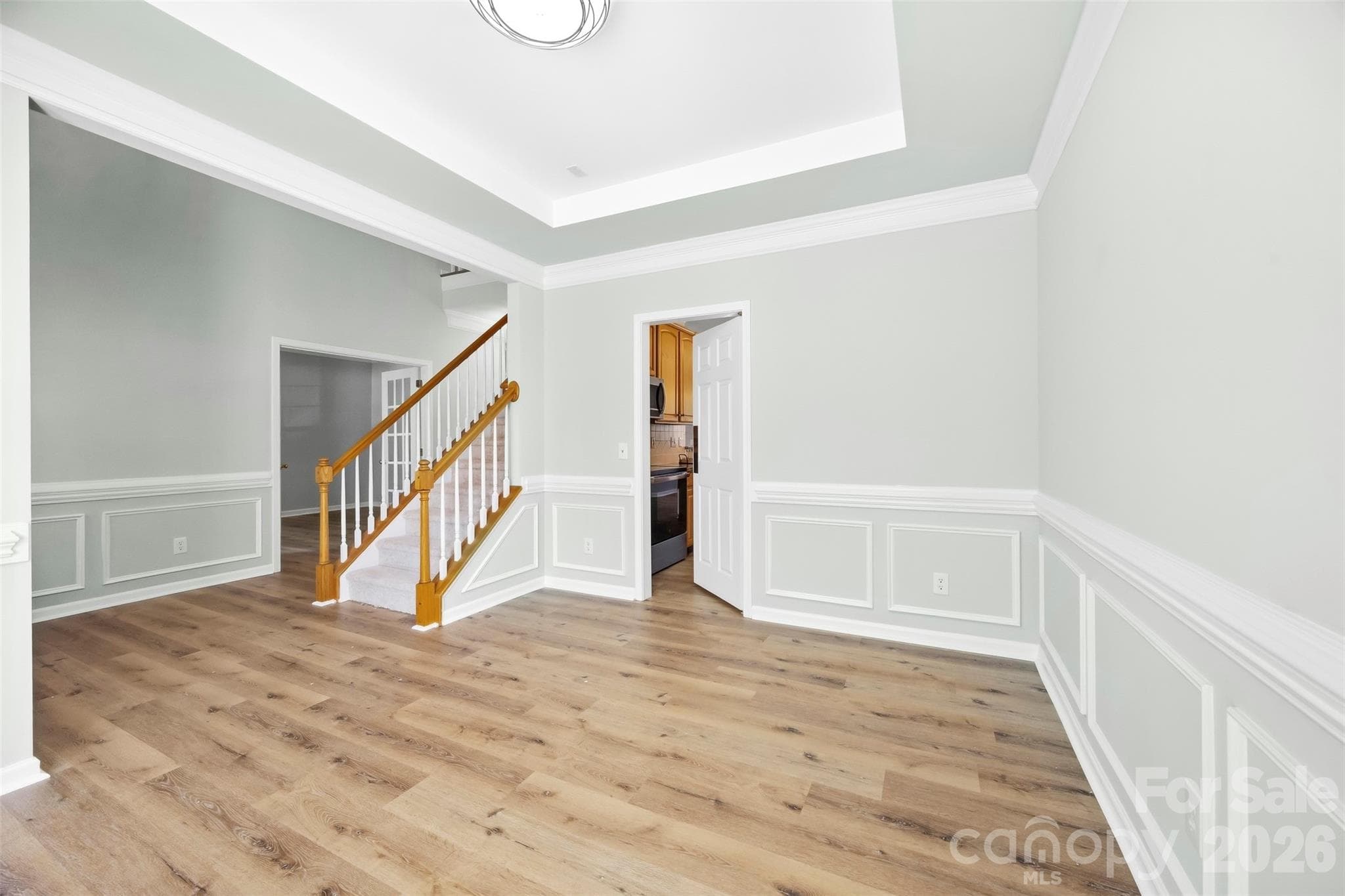 Dining room view to Foyer - 8709 Ellington Park Drive, Charlotte