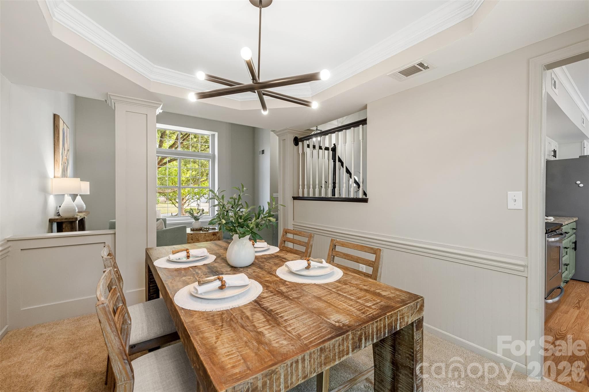 Dining with Updated Lighting - 6818 Millingden Court, Charlotte