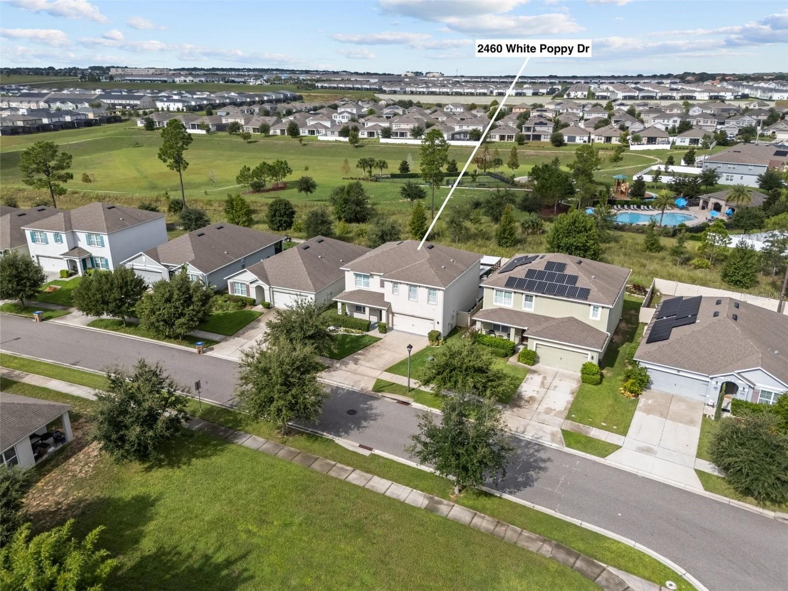 Aerial Front - 2460 WHITE POPPY DR, KISSIMMEE
