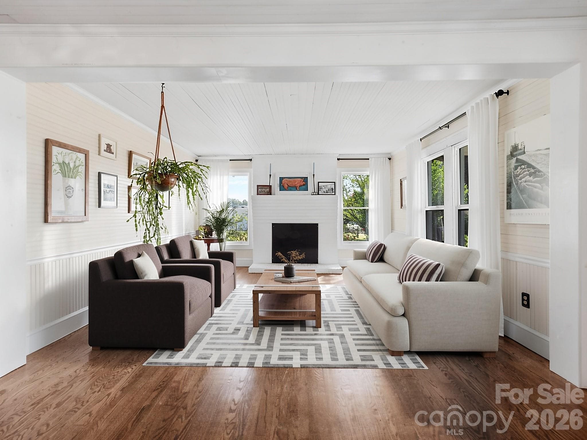 Living Room. VIRTUALLY STAGED - 157 J A Hampton Road, Rutherfordton