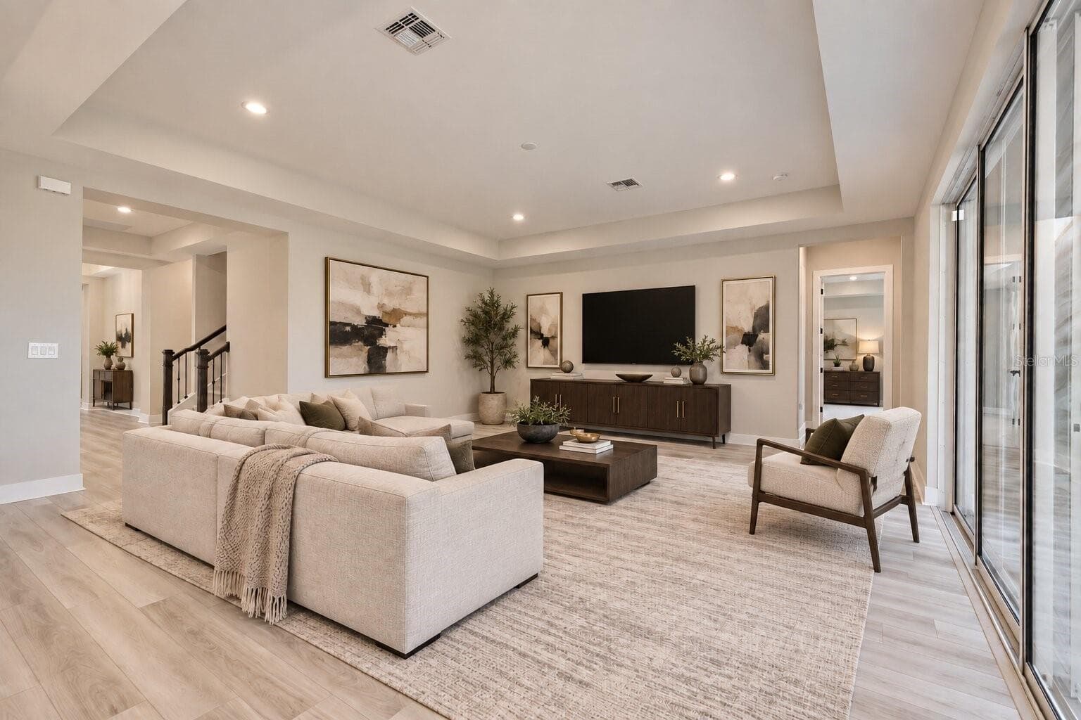 LIVING ROOM - 7328 GREAT EGRET BLVD, SARASOTA