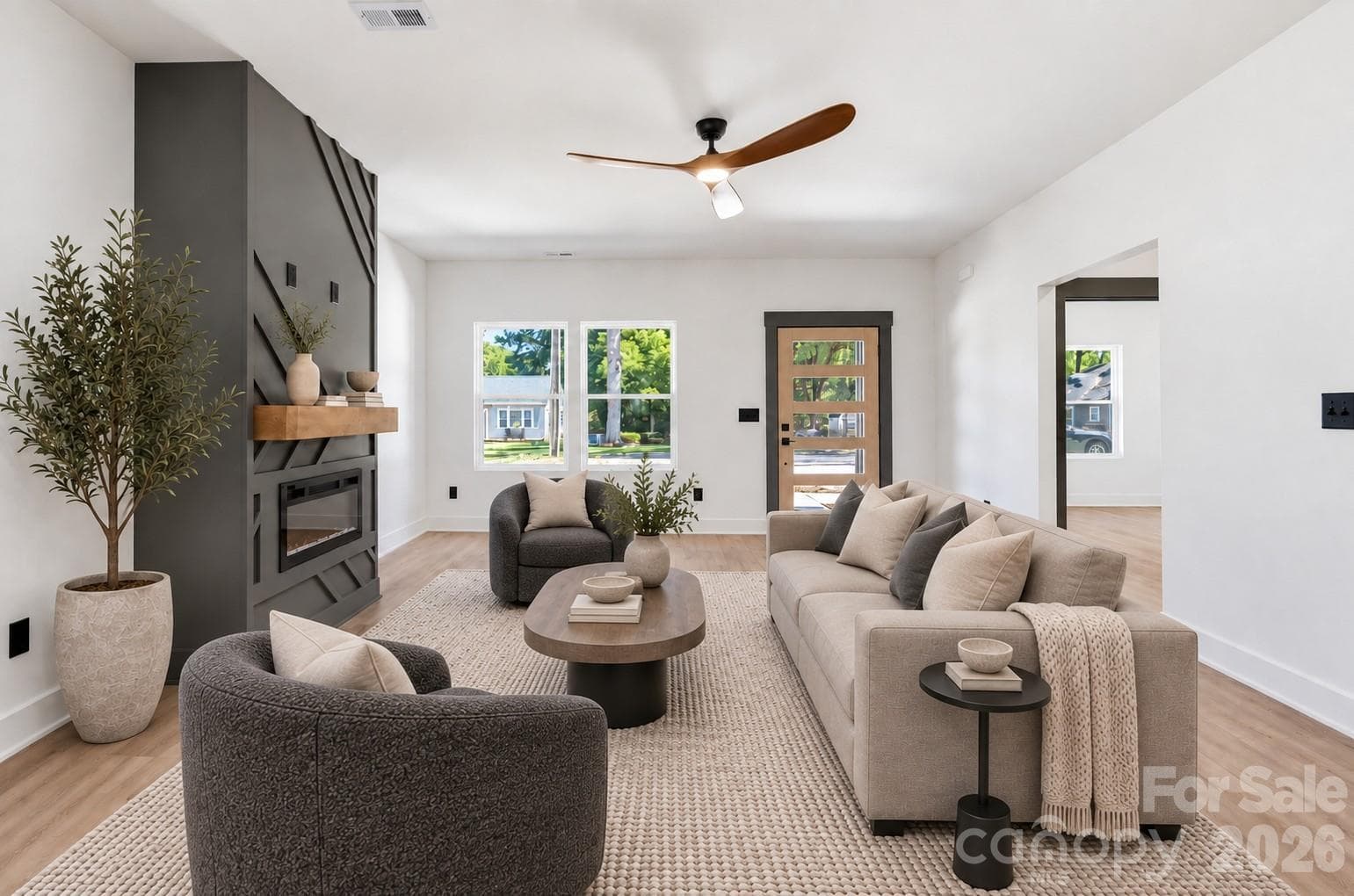 Virtually Staged- Livingroom - Gastonia
