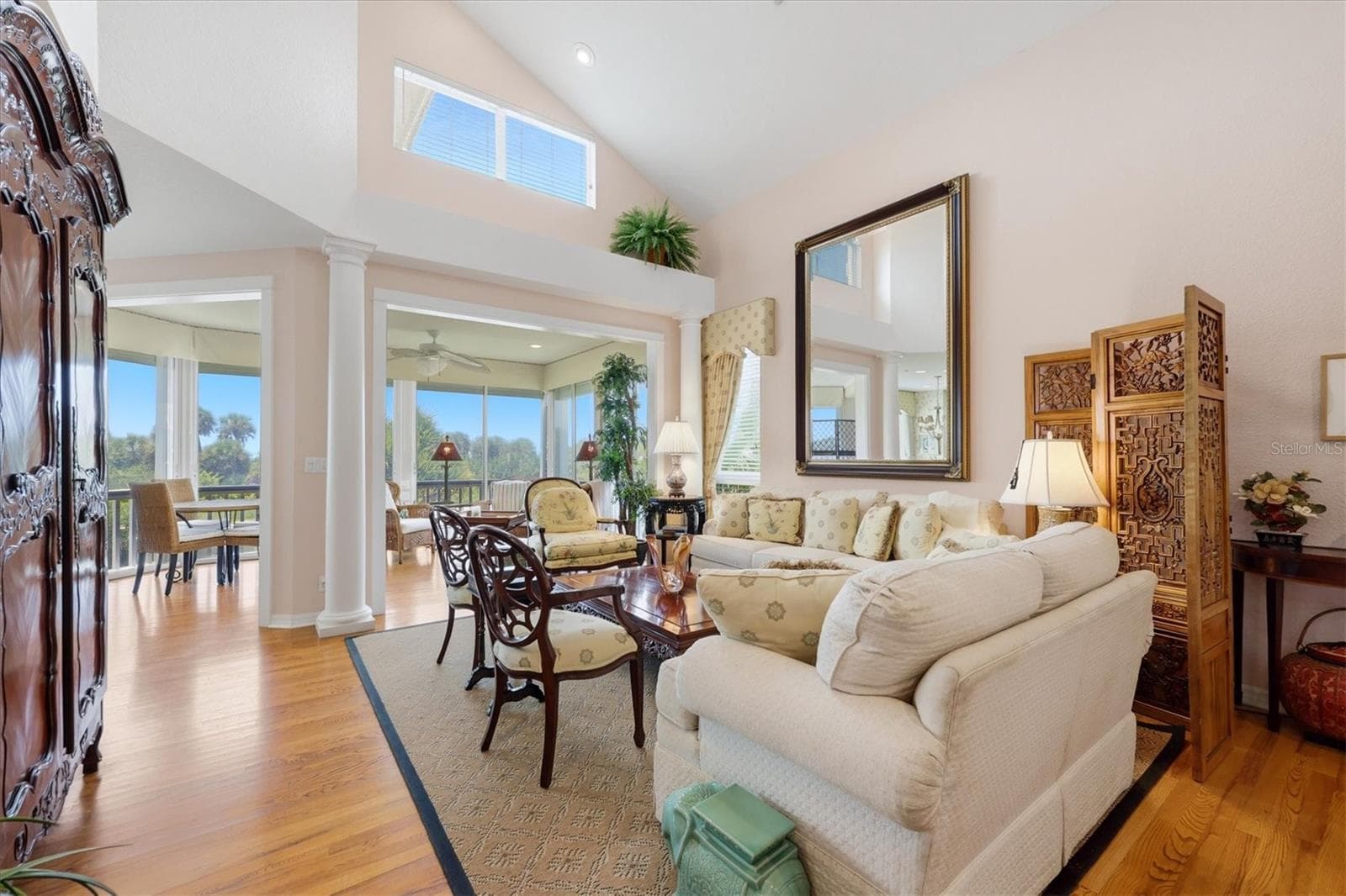 Living Room with Transom Window - 700 S HARBOR DR, BOCA GRANDE