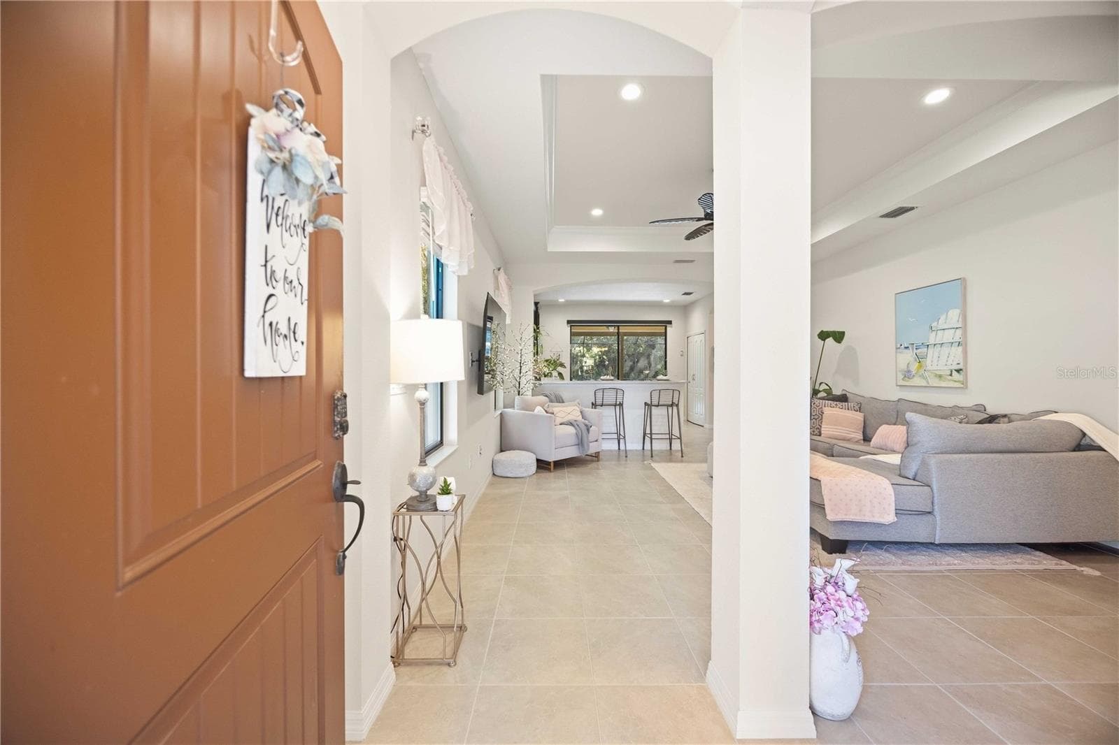 Foyer with retractable screen on the front door. - 216 MARCHENO WAY, NORTH VENICE