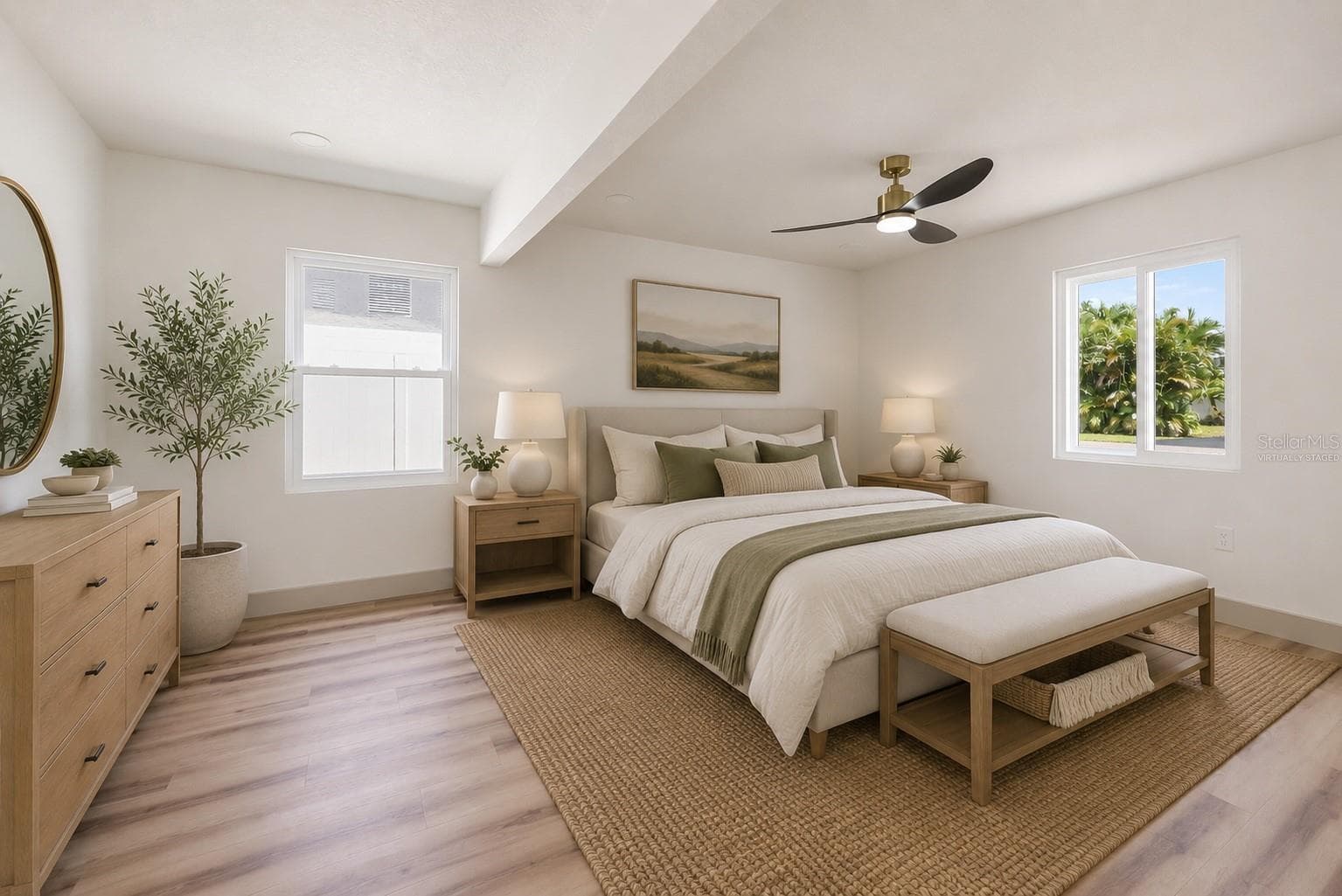 Virtually Staged, Primary Bedroom. - 7851 40TH AVE N, ST PETERSBURG