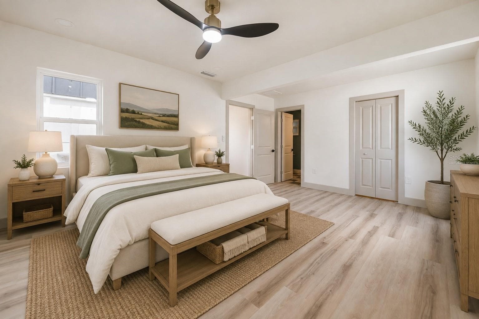 Virtually Staged, Primary Bedroom. - 7851 40TH AVE N, ST PETERSBURG