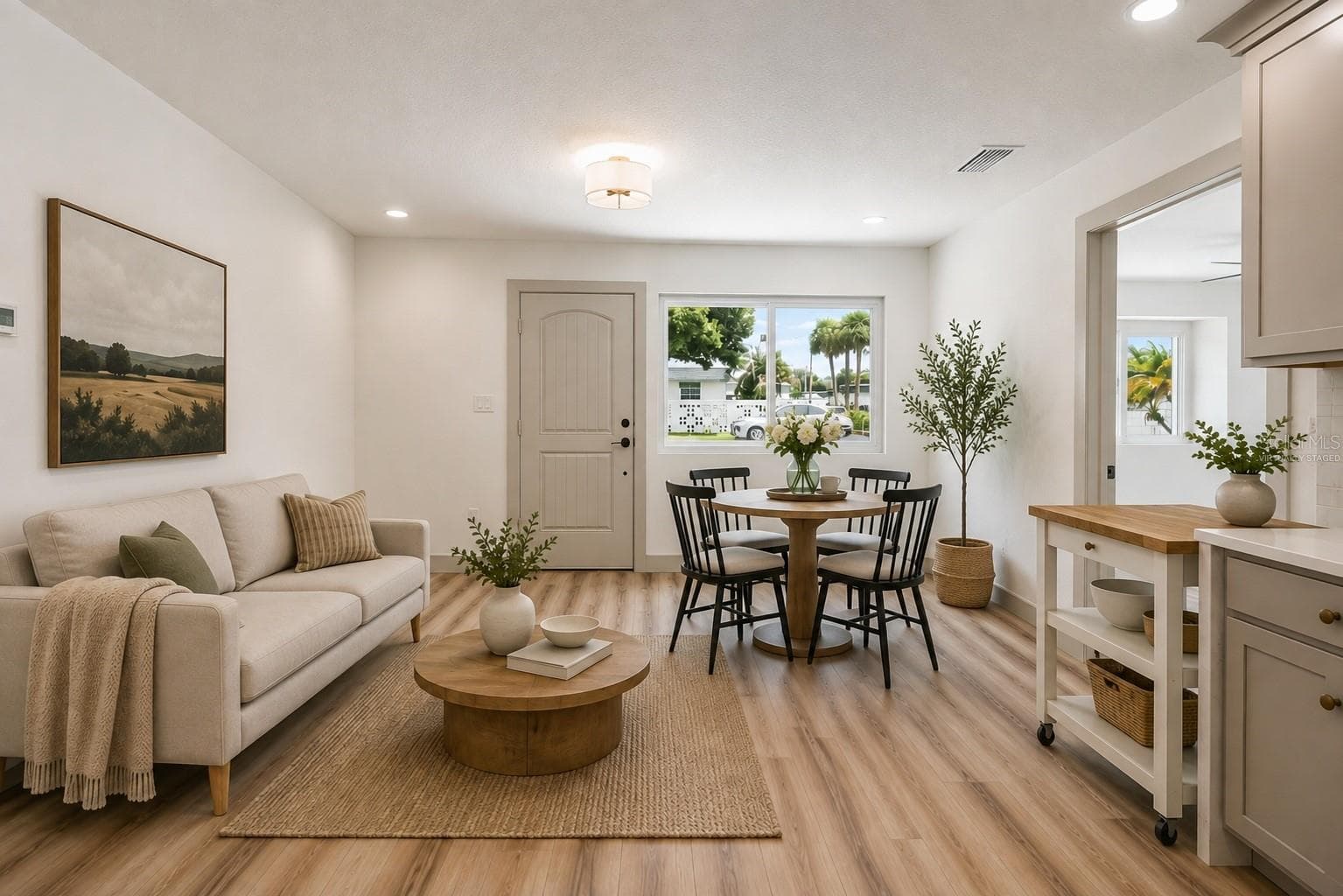 Virtually Staged, Great Room. - 7851 40TH AVE N, ST PETERSBURG