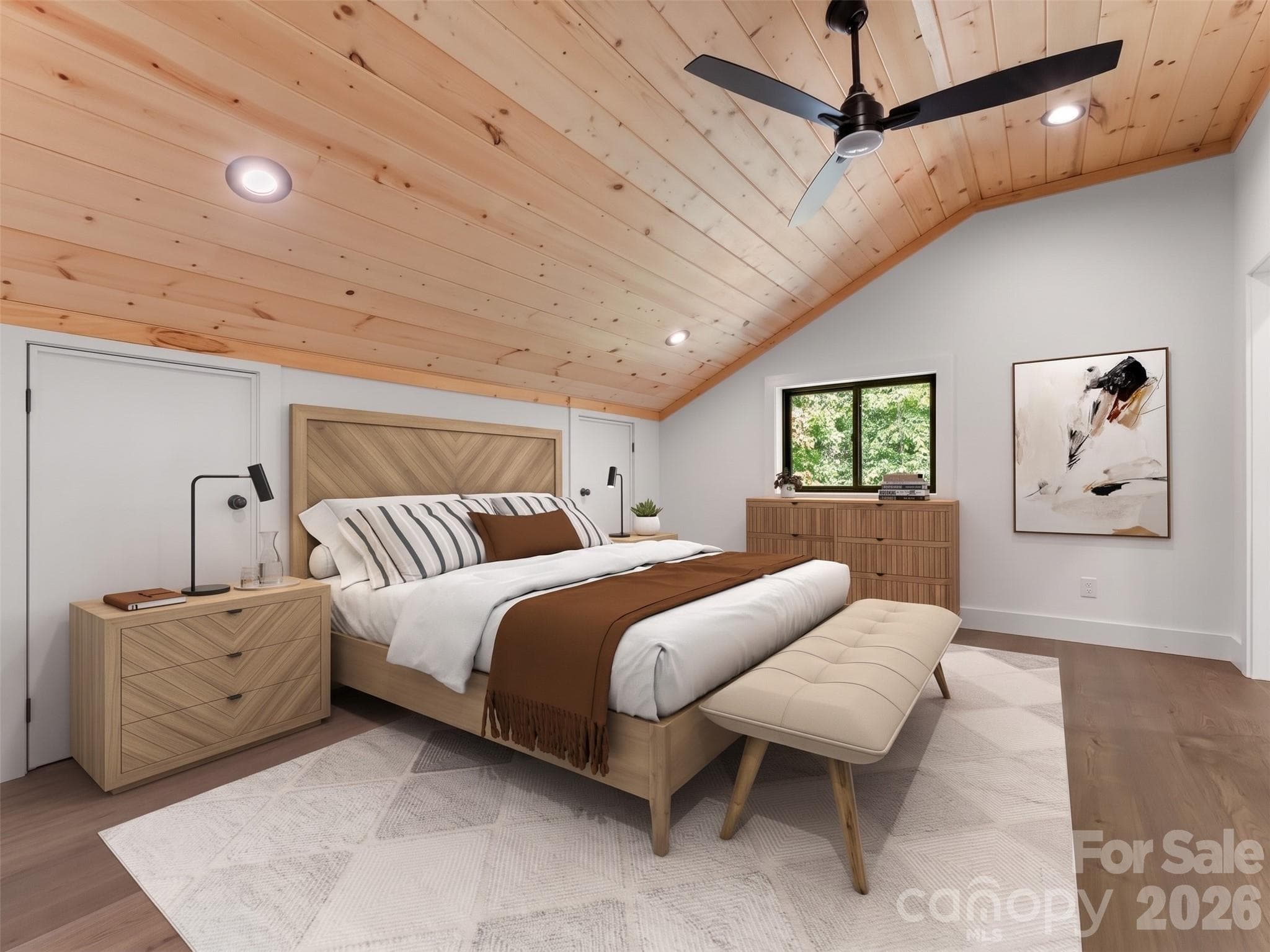 Virtually Staged upstairs Bedroom - 114 Phivo Drive, Balsam Grove