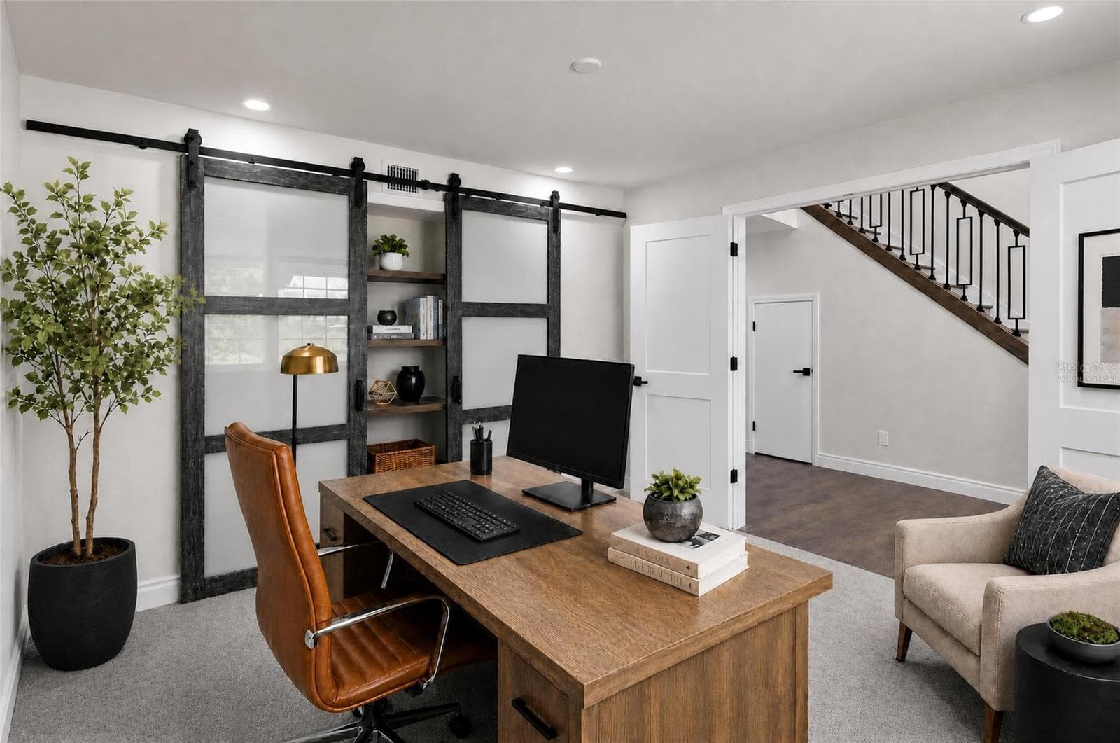Private Front Office or a 5th Bedroom (Virtually staged) - 3415 IMPERIAL LN, LAKELAND