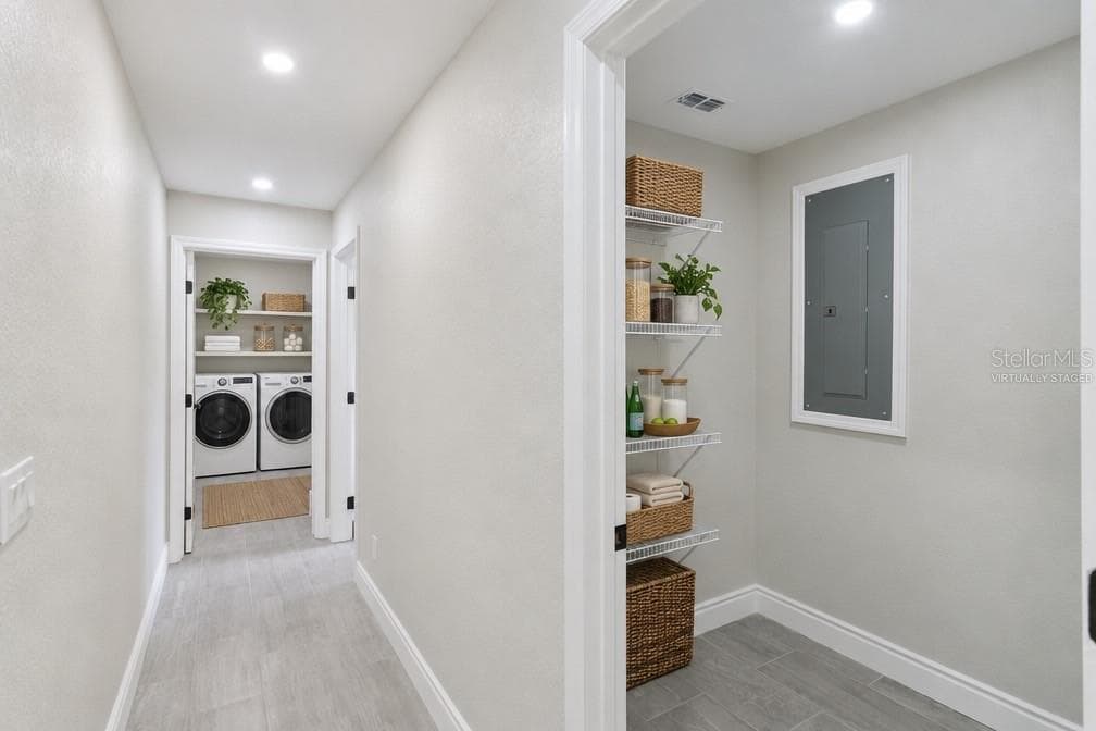 Pantry/Laundry off of Kitchen (Virtually Staged) - 3415 IMPERIAL LN, LAKELAND