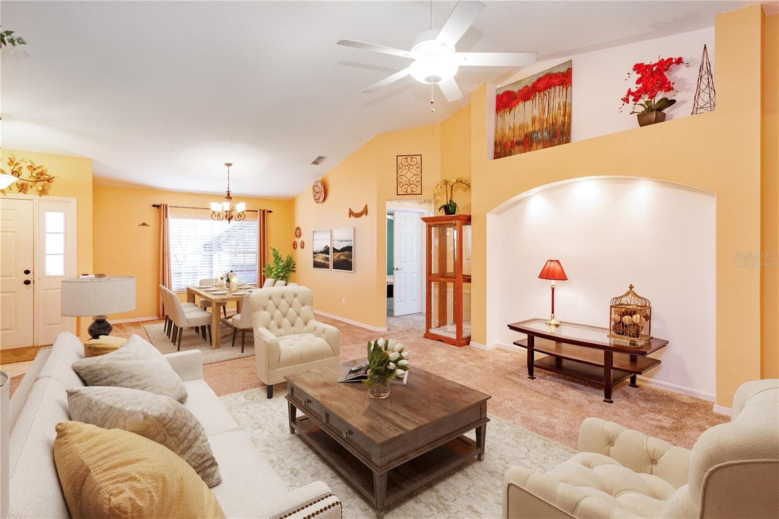 Virtually staged Great Room - 25845 GLEN EAGLE DR, LEESBURG