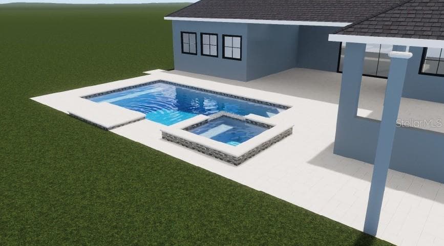 Pool Rendering - 11790 BLISSBY ST, VENICE