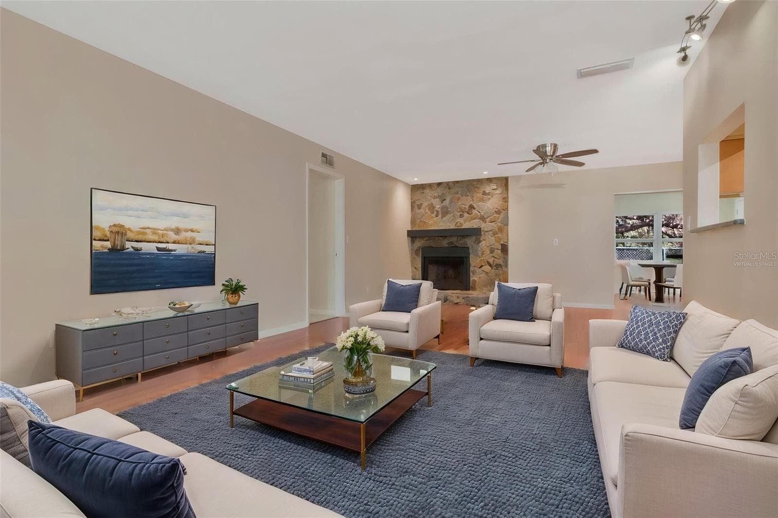 LR virtually Staged - 1967 BECKETT LAKE DR, CLEARWATER