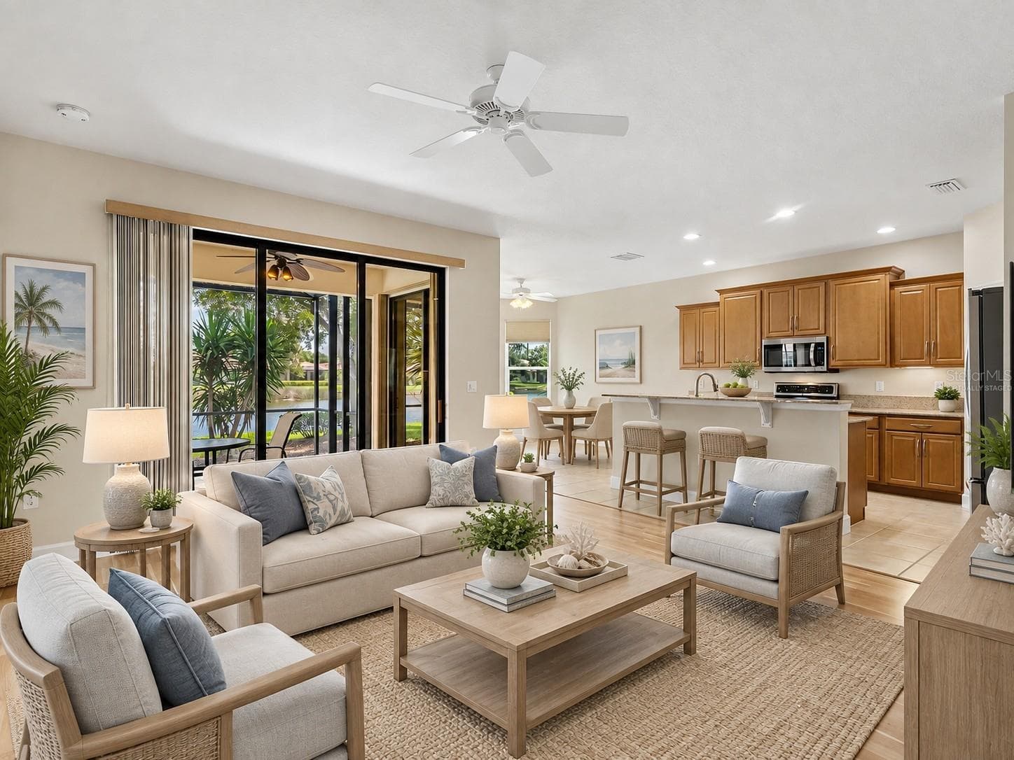 Virtually Staged Living Room - 20580 PEZZANA DR, VENICE