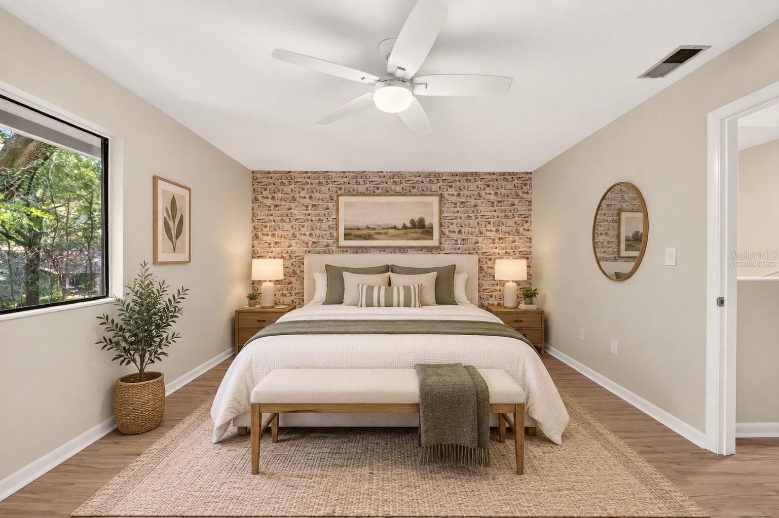 virtually staged primary bedroom - 4411 BLACK FOREST WAY, GAINESVILLE
