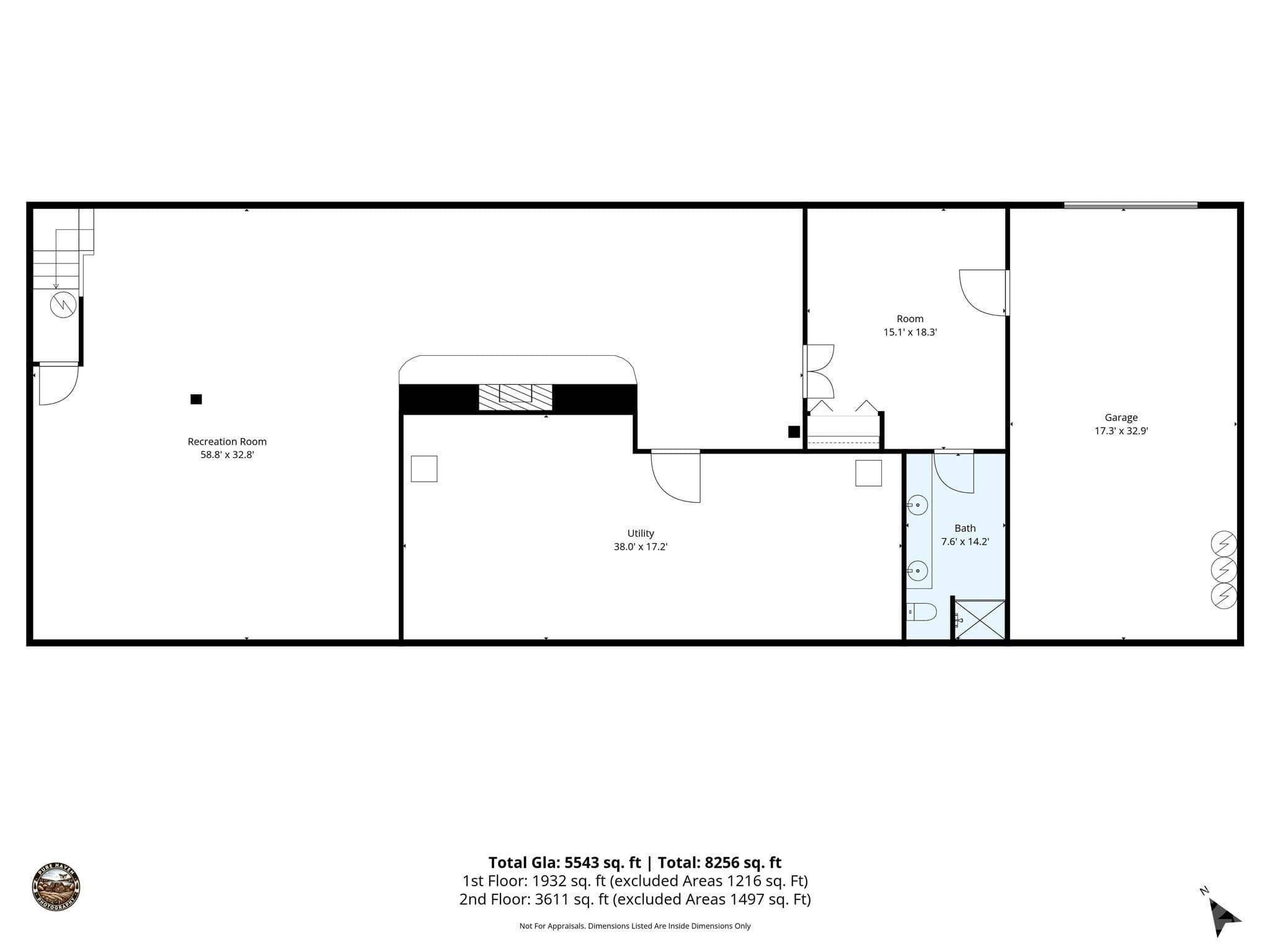 Basement floor plan - 164 Brookfield Drive, Forest City