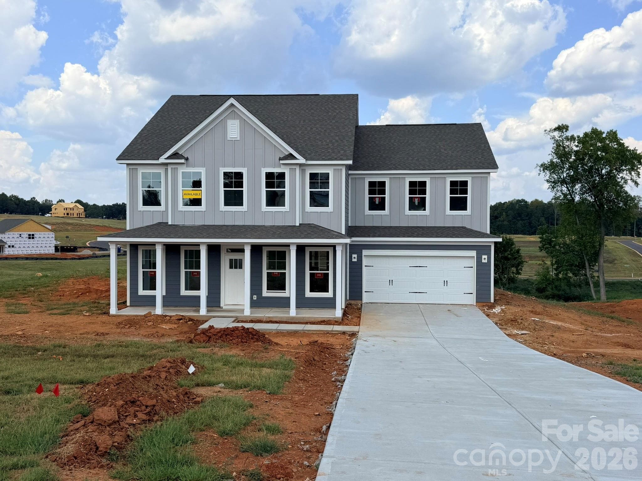 Homesite 5 features a Colfax K floorplan construction progress - Charlotte