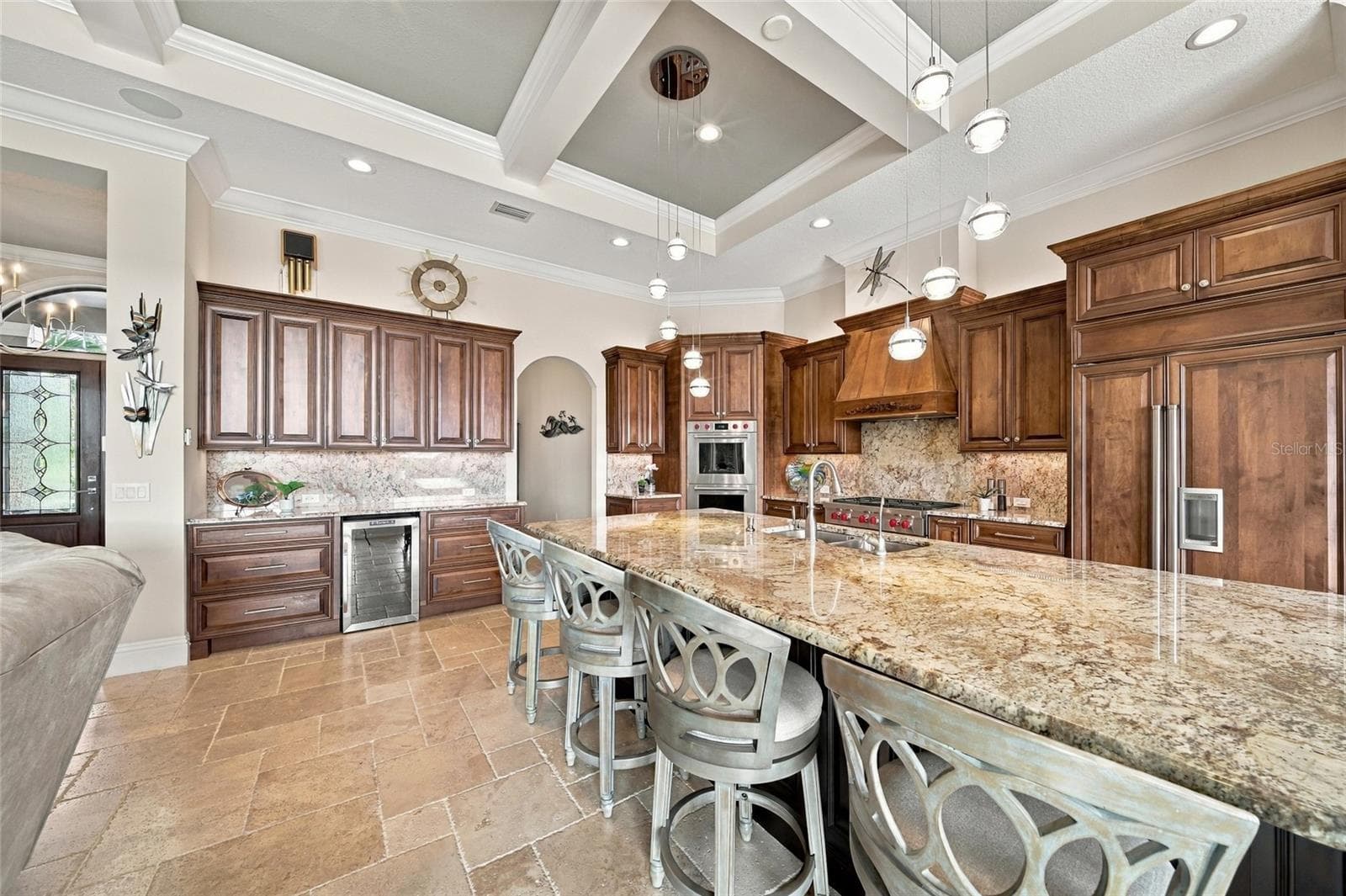Large kitchen with ceiling detail also - 613 REGATTA WAY, BRADENTON