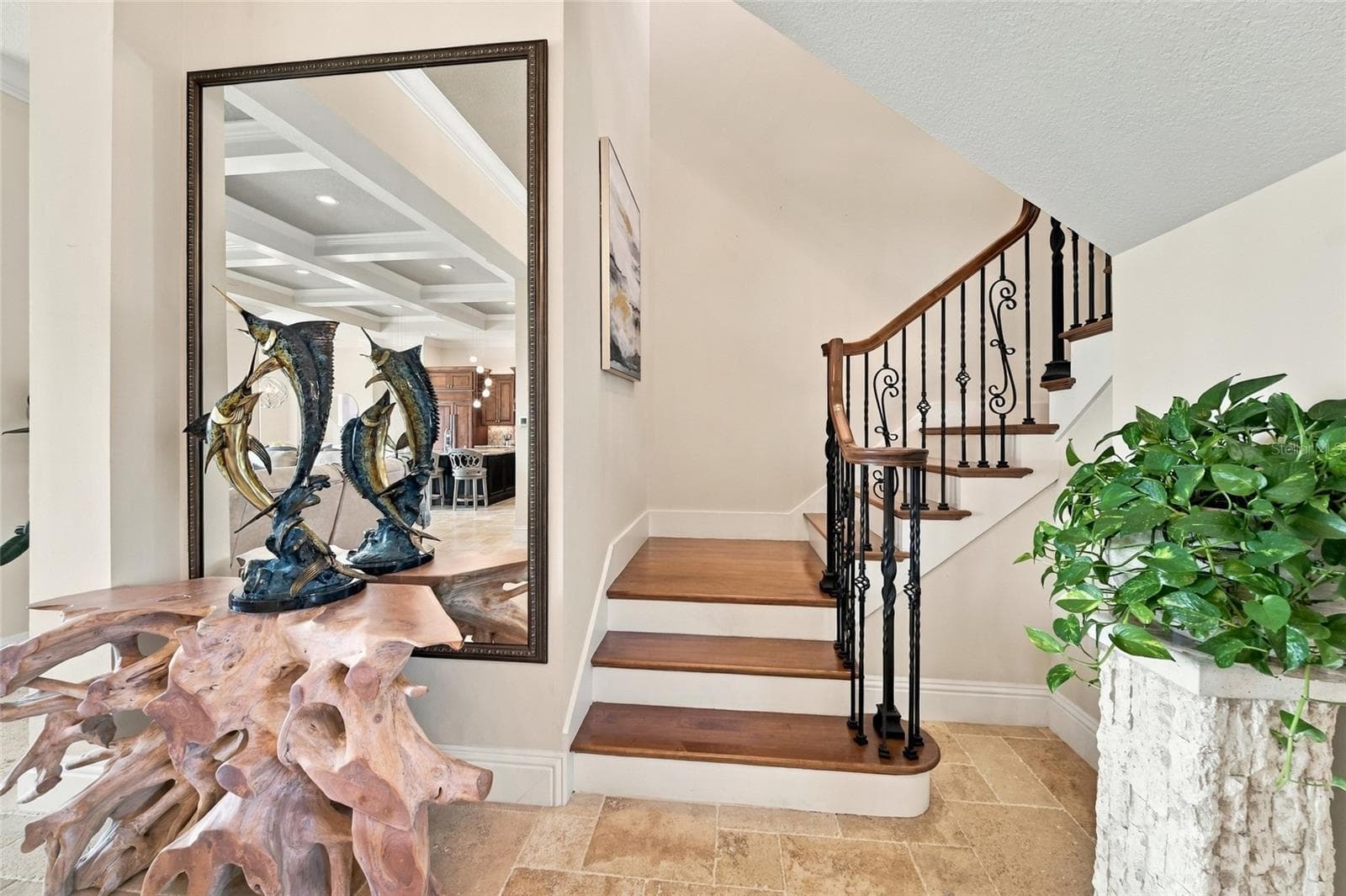 Stairs to second floor - also an elevator - 613 REGATTA WAY, BRADENTON