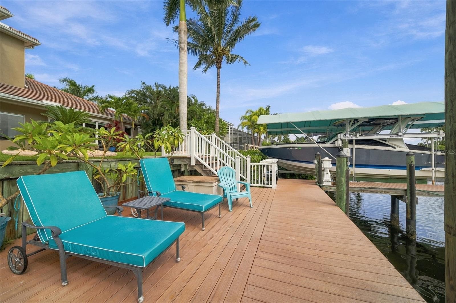 Relaxing space on dock - 613 REGATTA WAY, BRADENTON