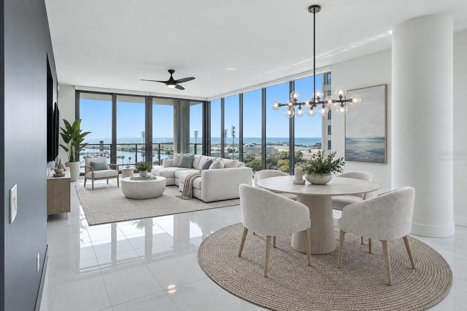 Dining/Living Room - Virtually Staged - 301 1ST ST S #1001, ST PETERSBURG