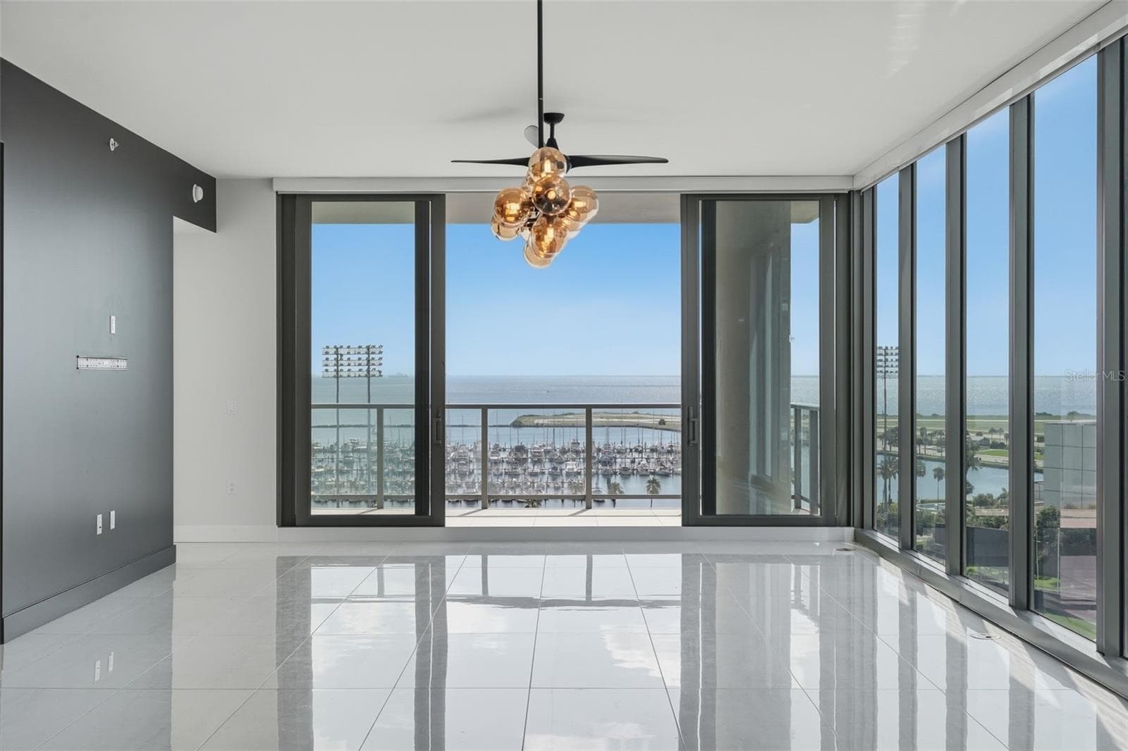 Living Room sliders out to terrace - 301 1ST ST S #1001, ST PETERSBURG