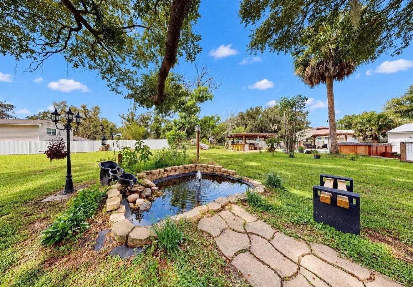 Koi pond-NO koi in it - 11004 RIVERVIEW DR, RIVERVIEW