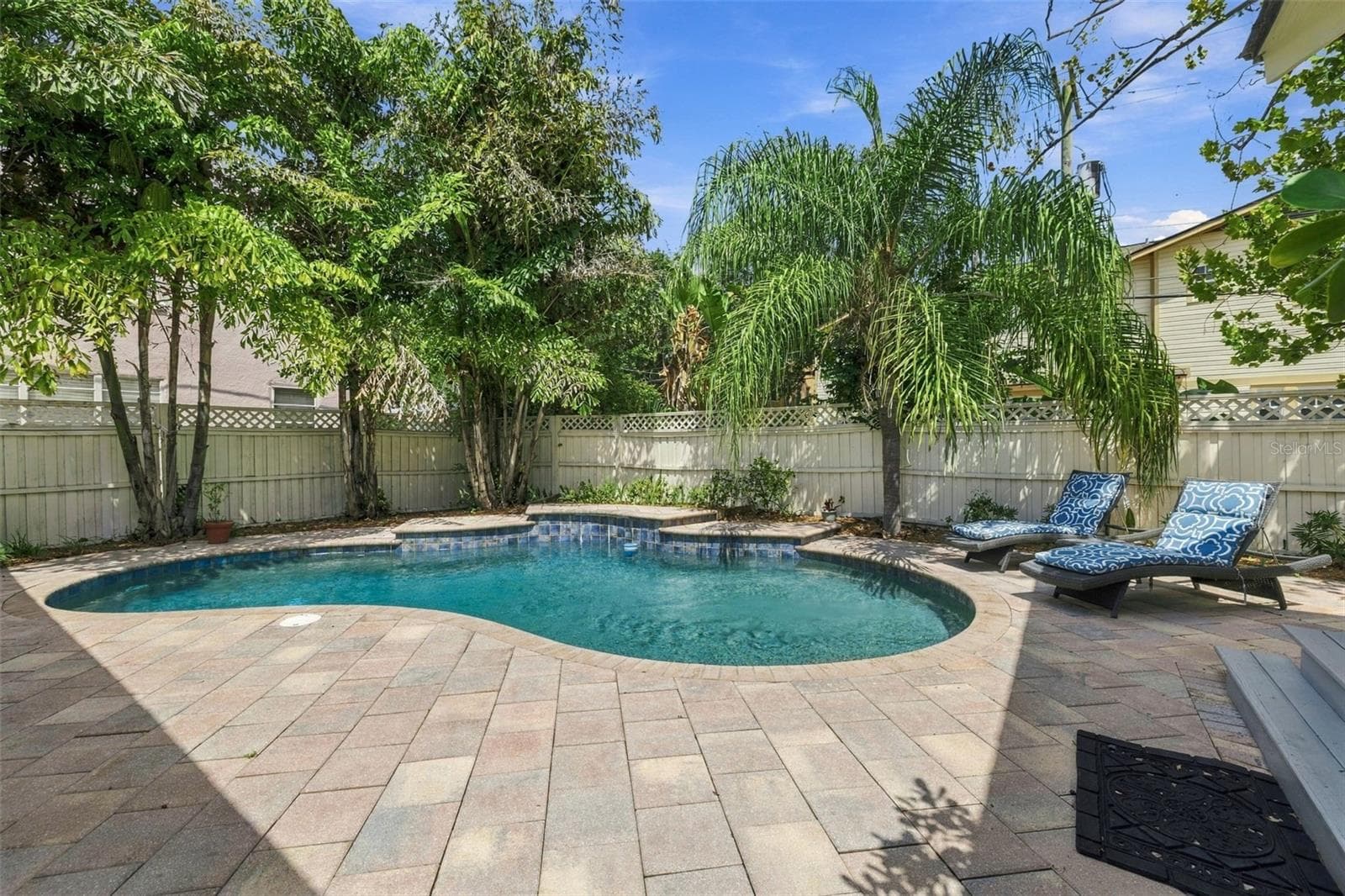 Pool with waterfall - 1801 W HILLS AVE, TAMPA