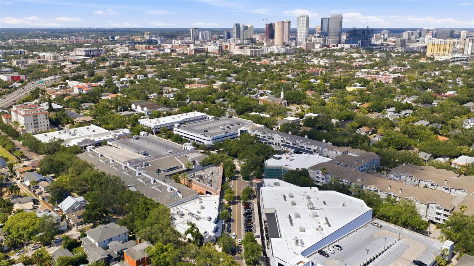 Hyde Park Village with Downtown Tampa in Background - 1801 W HILLS AVE, TAMPA
