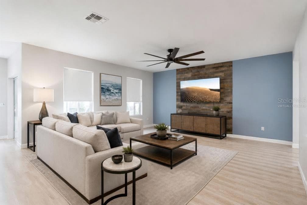 Virtually Staged Great Room living area - 2815 MONTICELLO WAY, KISSIMMEE