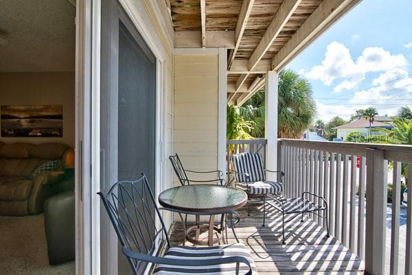 Balcony off living room - 2700 GULF BLVD #2, INDIAN ROCKS BEACH