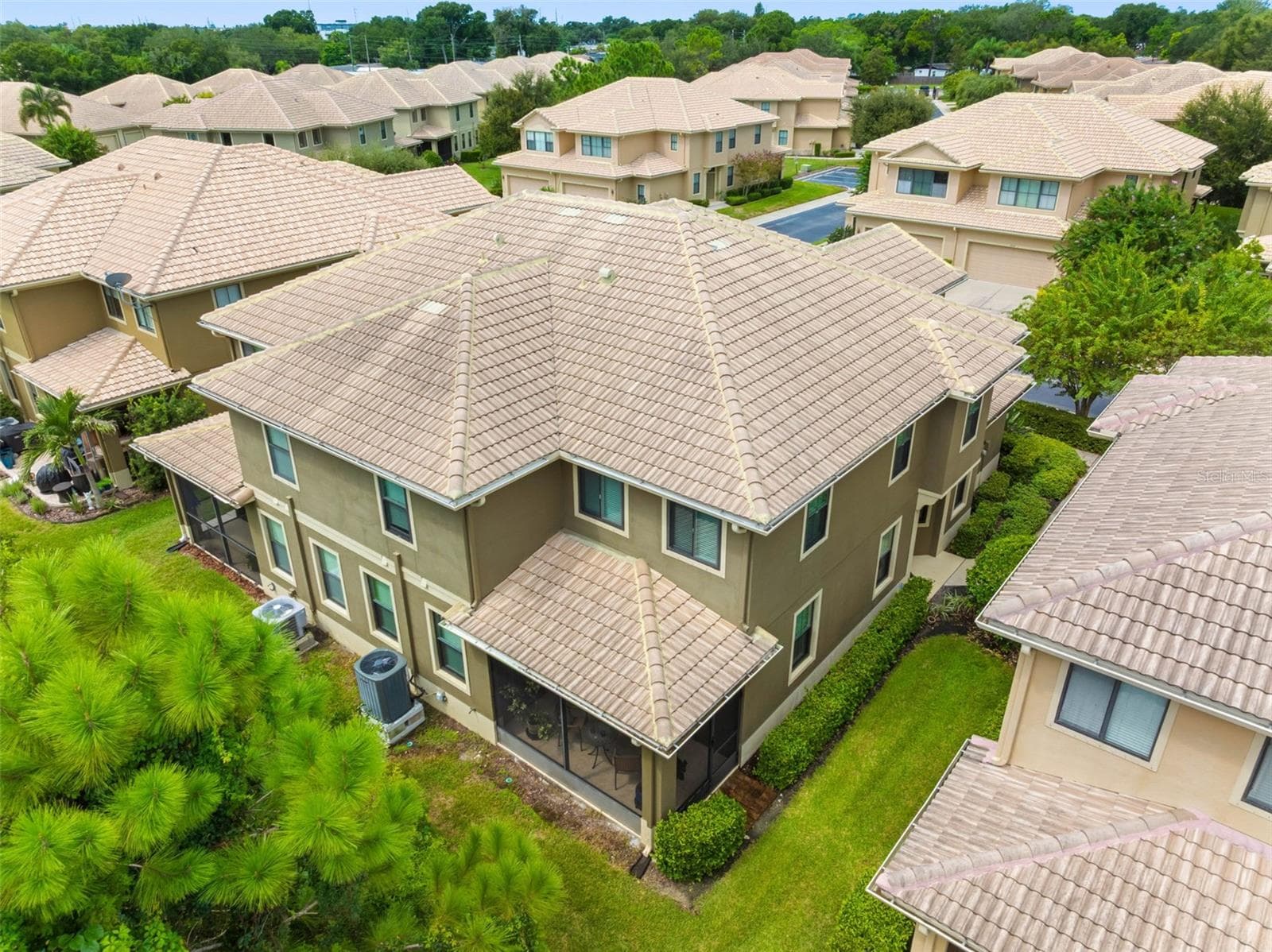 Aerial view of back of the home - 7949 TASSO CT, SEMINOLE