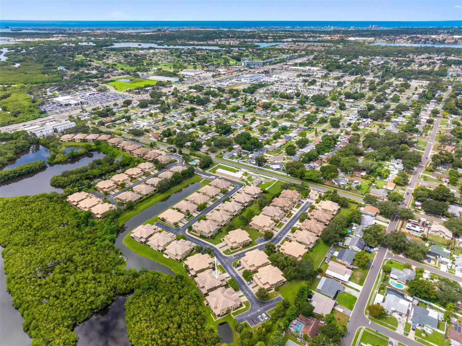 Aerial view of Hidden Bayou townhomes - 7949 TASSO CT, SEMINOLE