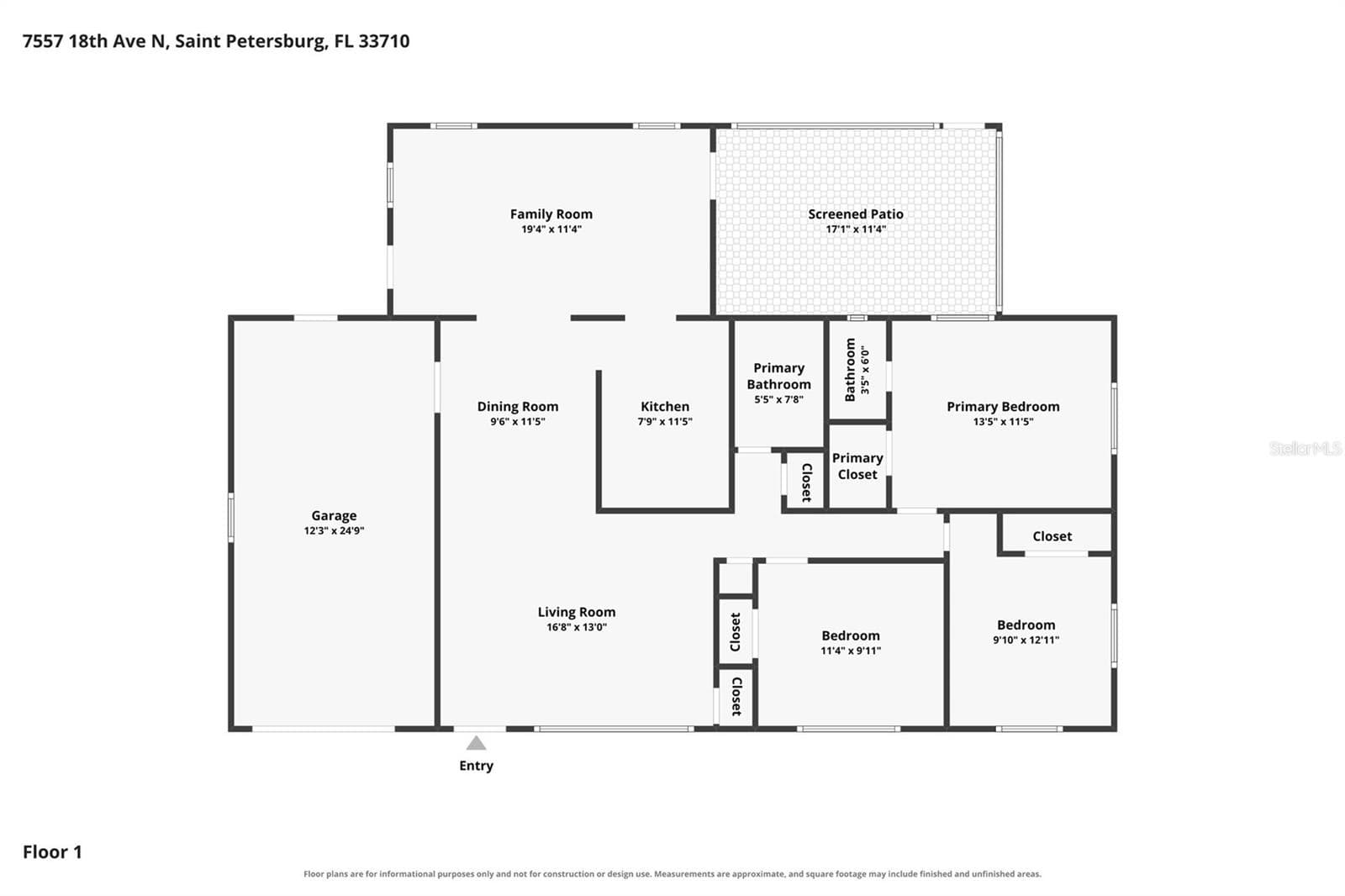 Floor Plan - 7557 18TH AVE N, ST PETERSBURG