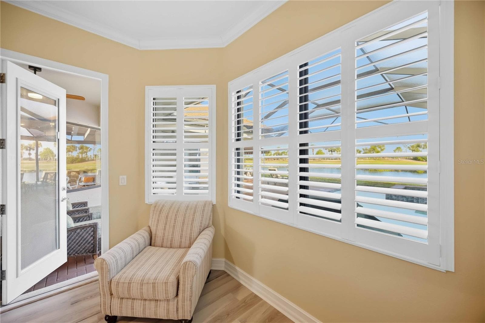 Primary ensuite has access to the lanai and spa - 10720 TARFLOWER DR, VENICE