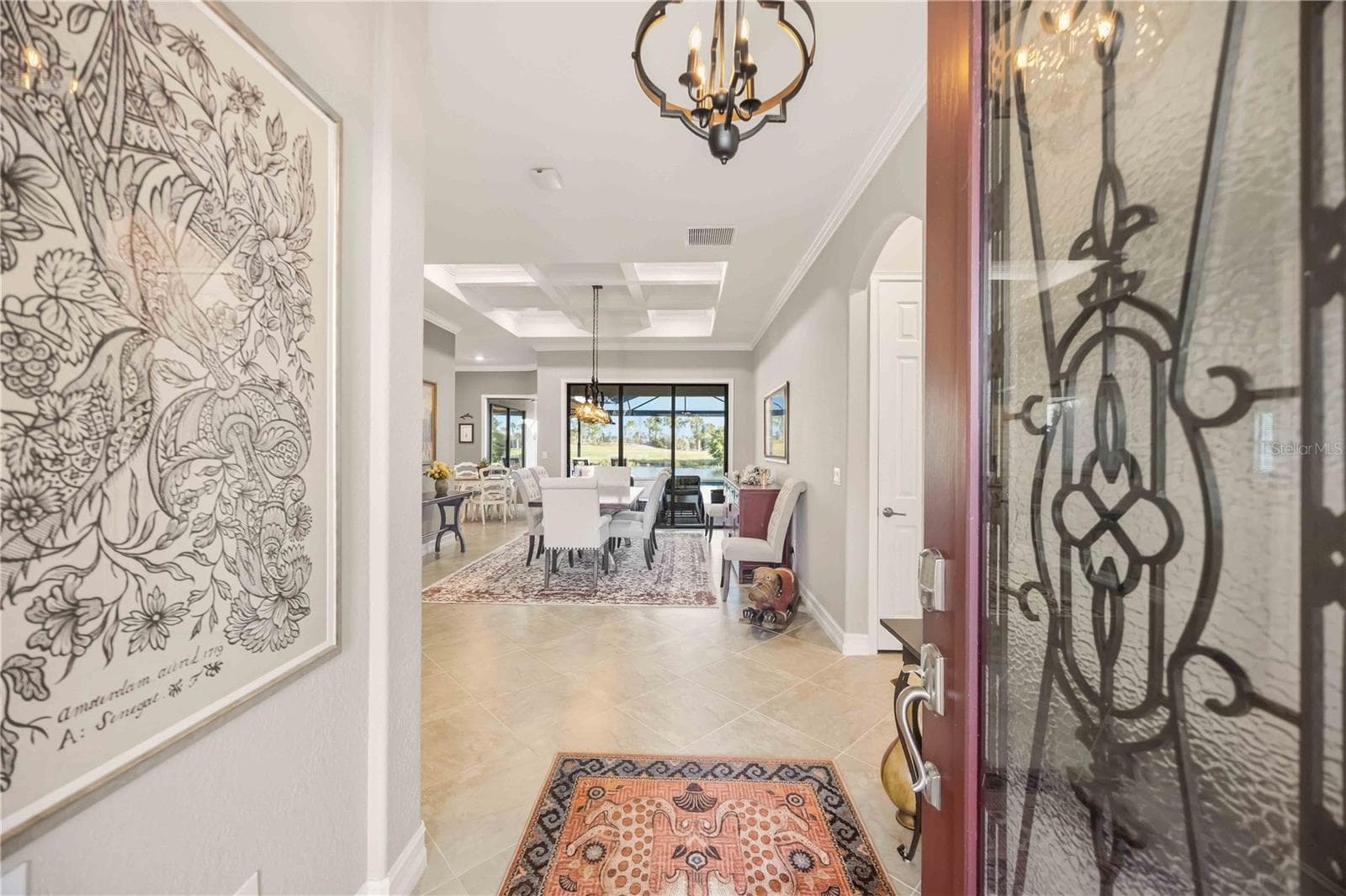 Welcome in - Stunning leaded glass doors. - 10720 TARFLOWER DR, VENICE