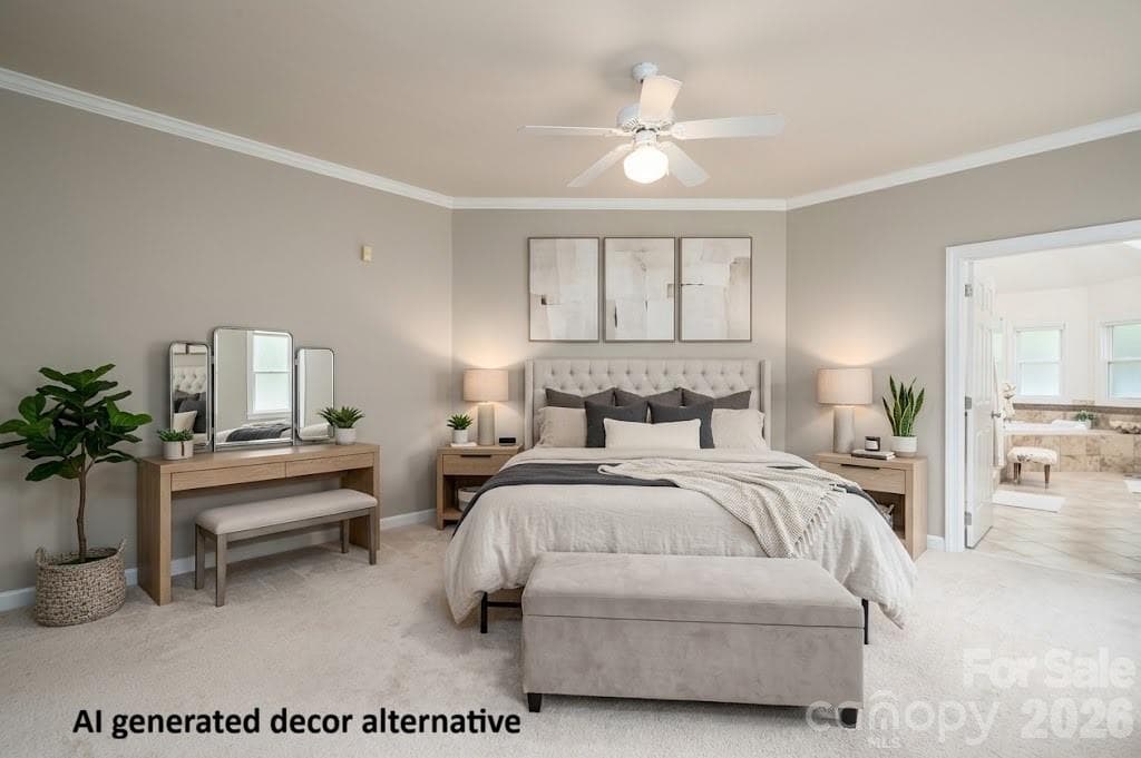 Primary Bedroom - updated decor idea - 5023 Samuel Pinckney Drive, Belmont