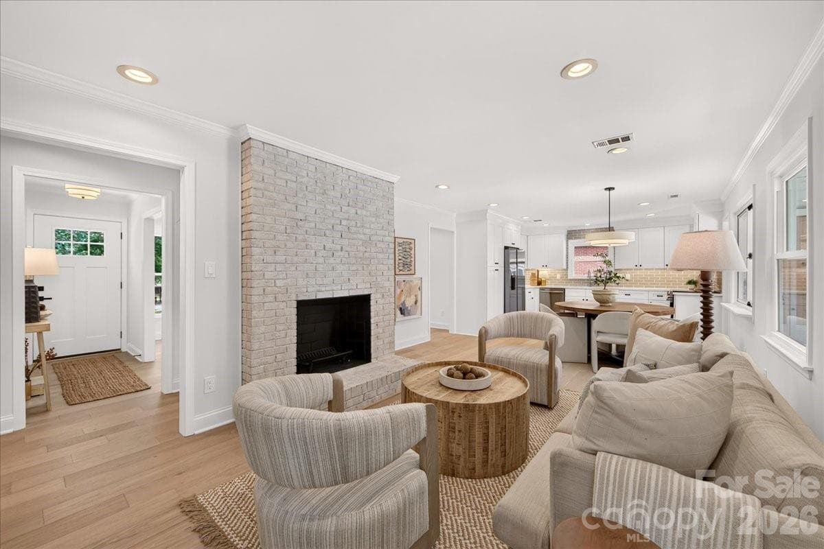 Den open to kitchen - 1236 Beechdale Drive, Charlotte
