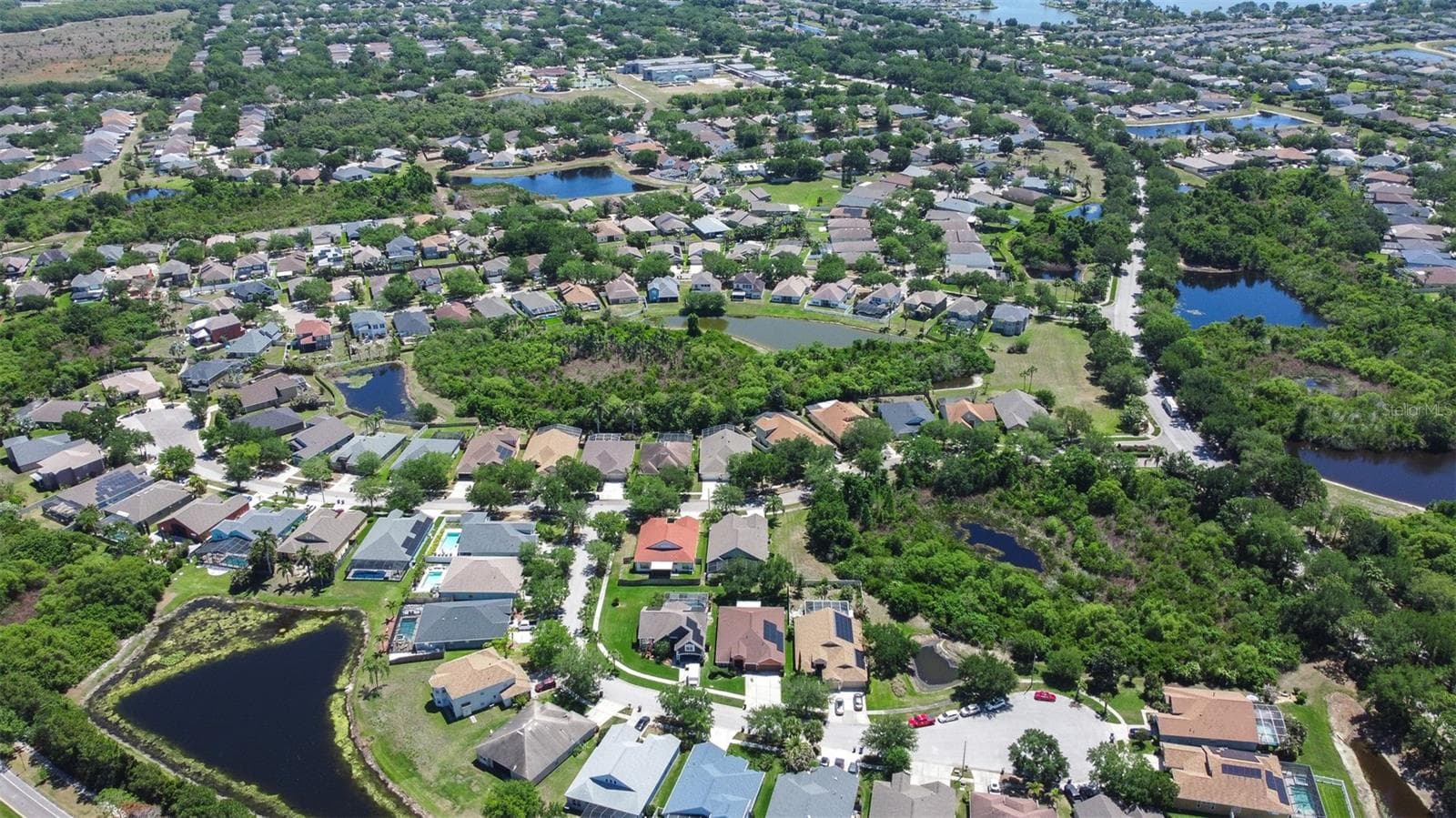 Beautiful community with mature trees, ponds, sidewalk walktrails - 7113 CROMWELL PARK LN, APOLLO BEACH