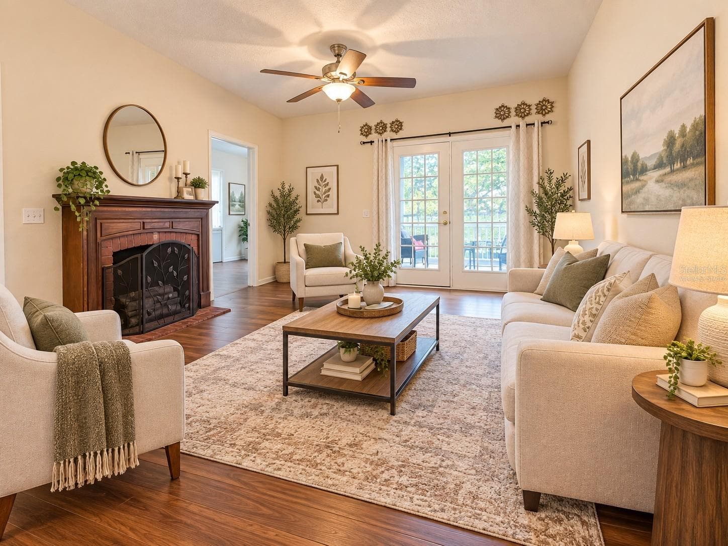 Living Room - virtually staged - 830 AIRPORT RD #111, PORT ORANGE